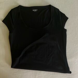 Old navy black short sleeve bodysuit